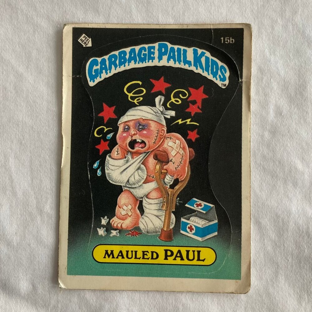 Garbage Pail Kids Card 1985 Topps - 15b Mauled Paul